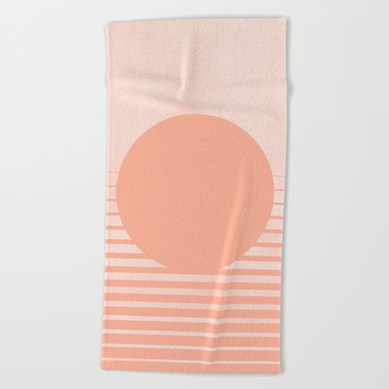 The Sweet Life Collection - Peach Coral Sun Gradient Beach Towel