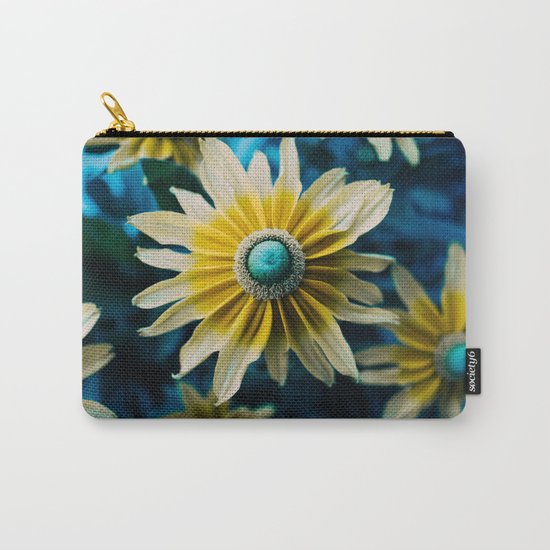 yellow and turquoise Carry-All Pouch