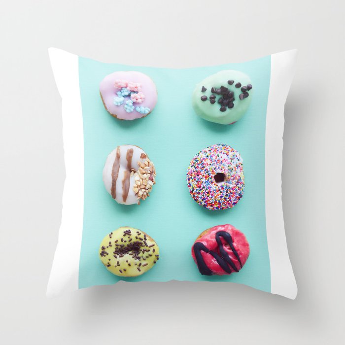 Sprinkle Donut Shaped Throw Pillow