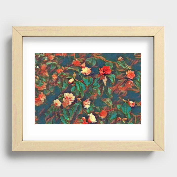 Red Rose Flower  Recessed Framed Print