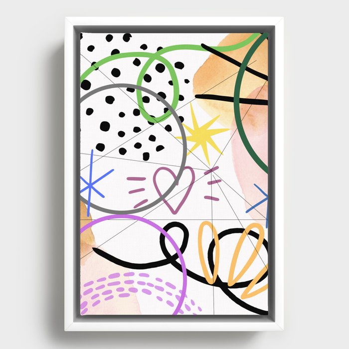 line Framed Canvas