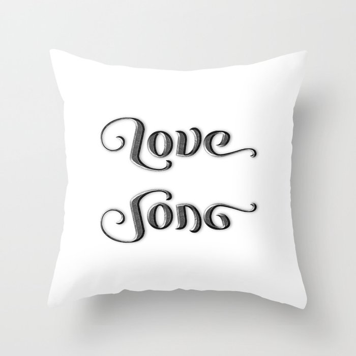 LOVE SONG ambigram Throw Pillow