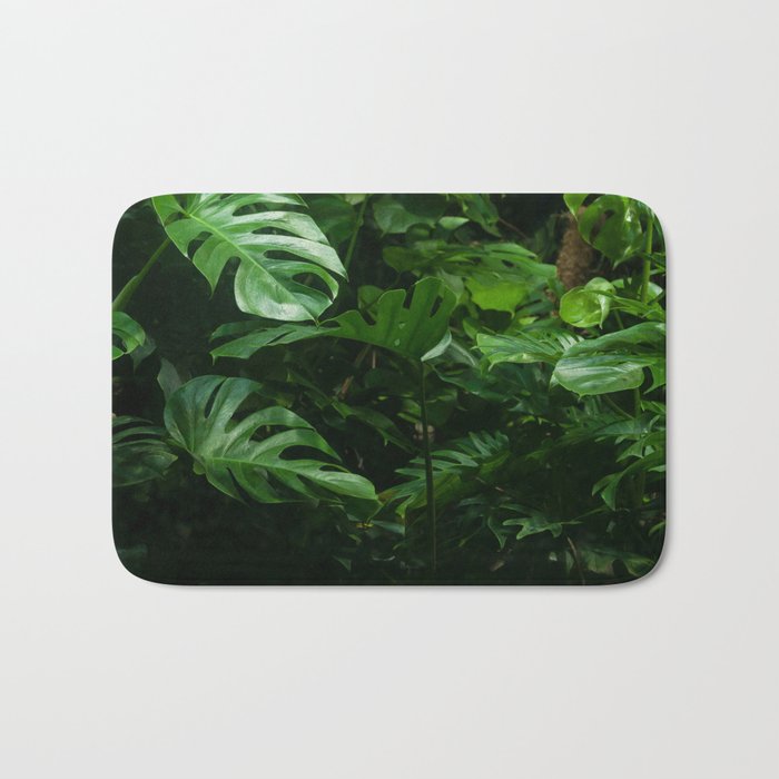 Brazil Photography - Dense Leaves In The Rain Forest Bath Mat