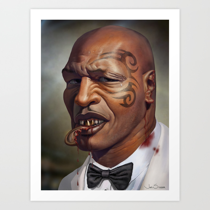Mike Tyson Punched Out Art Print By Jdstibies Society6 In this celebrity collection we have 21 wallpapers. mike tyson punched out art print by jdstibies