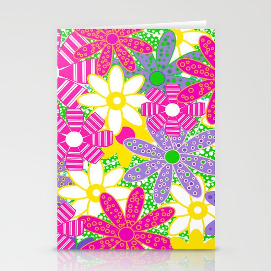 Frolicking Flowers Stationery Cards