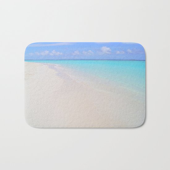 beach (Maldives White Sand Beach) Bath Mat