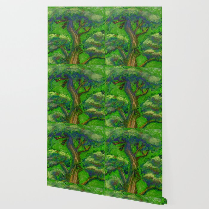 Bonsai Tree Green Wallpaper By Sisterhipster Society6