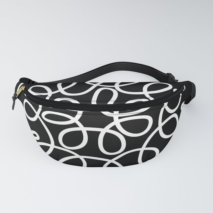 Hand drawn flower doodle circles Fanny Pack