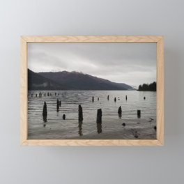 What once was a pier Framed Mini Art Print