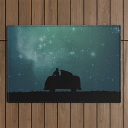 Looking Up at the Night Sky Outdoor Rug