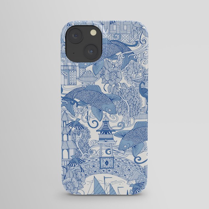 chinoiserie toile blue iPhone Case