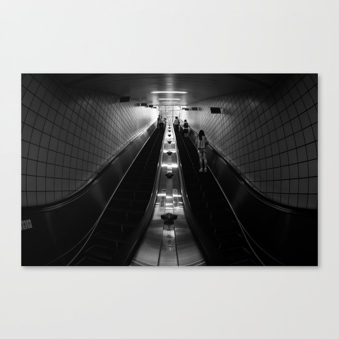 Subway Escalator Canvas Print