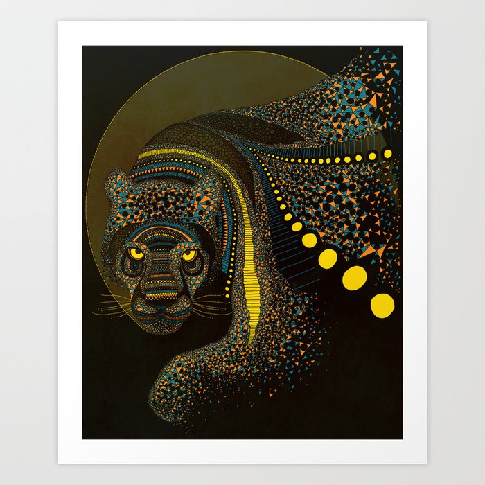 Dark Jaguar Art Print