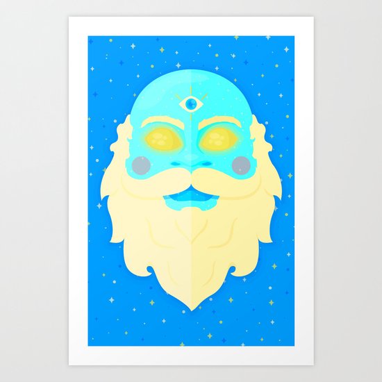 Santa Cosmos Art Print