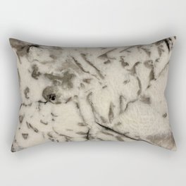 White and Black Stone Design Rectangular Pillow