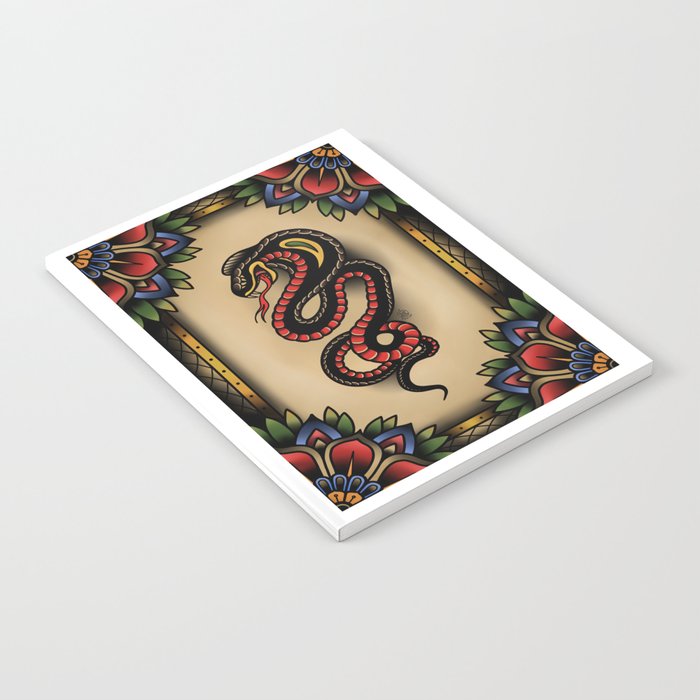 Traditional Tattoo Snake  Notebook