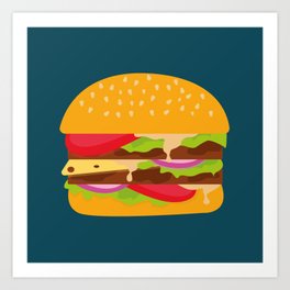 Hamburger Art illustration Art Print