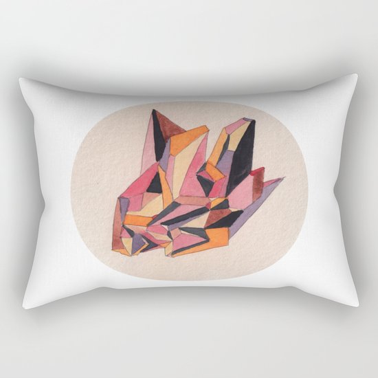Warm Geometric Watercolour Rectangular Pillow