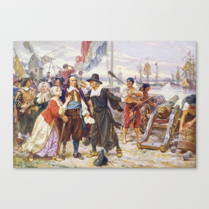 The Fall Of New Amsterdam - Jean Leon Gerome Ferris Canvas Print