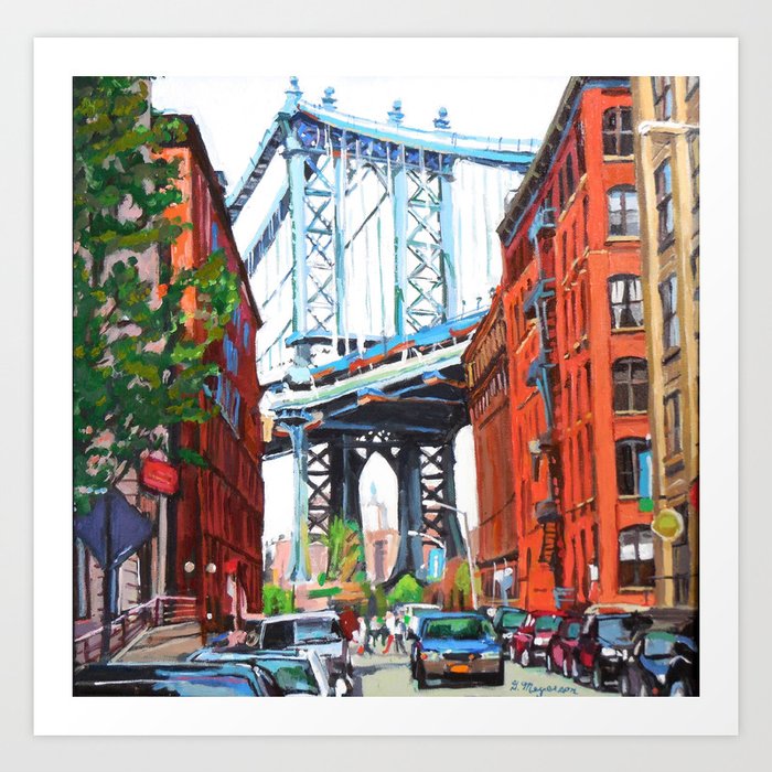 Manhattan Bridge, View From Dumbo Brooklyn Art Print
