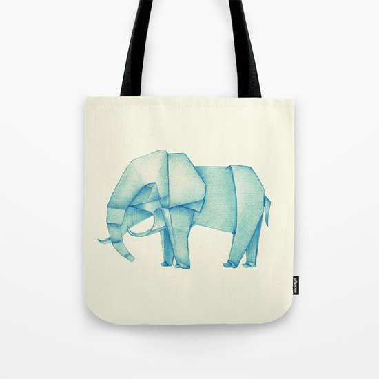 Paper Elephant Tote Bag