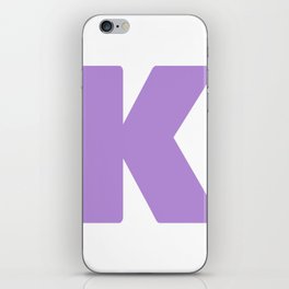 K (Lavender & White Letter) iPhone Skin