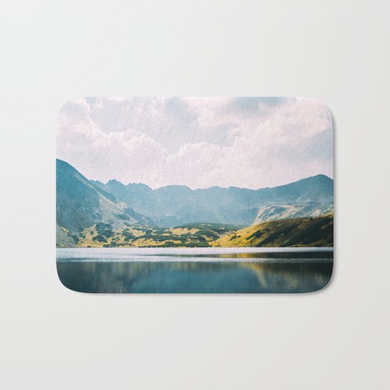 Autumn Mountain Lake Bath Mat