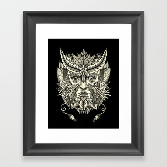 Green Man Framed Art Print