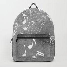 Notes Uproar Design  Backpack | Abstract, Concept, Comic, Watercolor, Musicnotesart, Digital, Musicnotesdesign, Pop Art, Acrylic, Black And White 