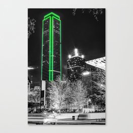 Dallas Cityscape - Selective Coloring Canvas Print