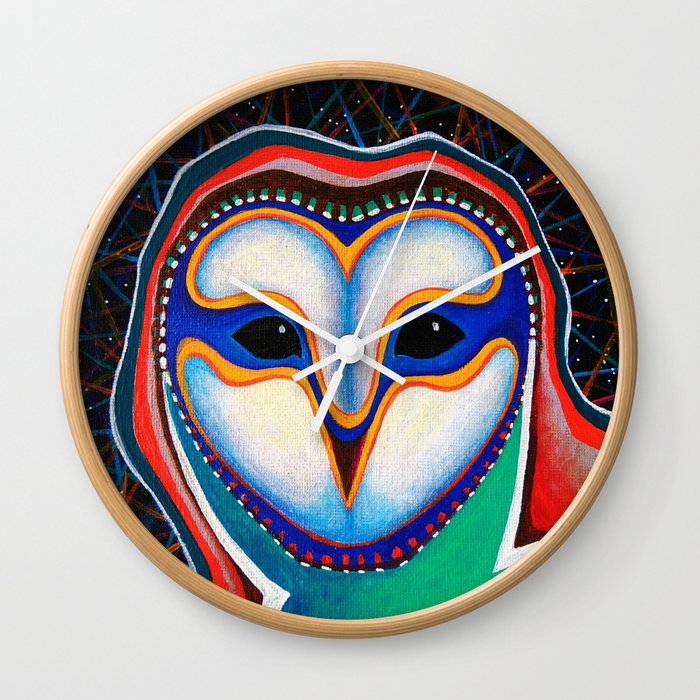 Abstract Owl Wall Clock