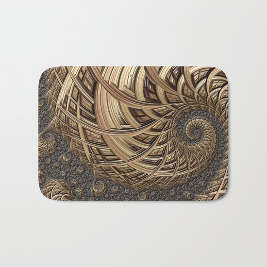 Fractal in Neutrals Bath Mat