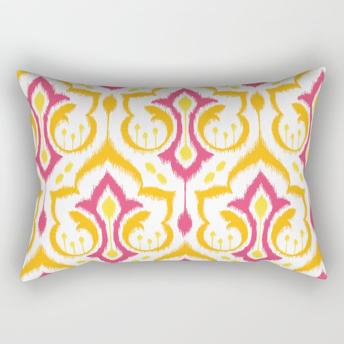 Ikat Damask - Berry Brights Rectangular Pillow