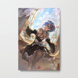 Rem And Ram Re Zero Poster Metal Print | Rezero, Anime Girl, Japanimation, Re Zero, Otaku, Anime, Waifu, Zero Kara Hajimaru, Shojo, Shonen 
