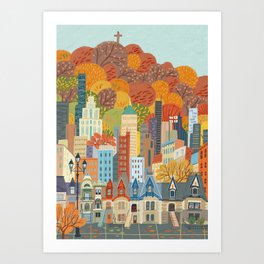 Cityscape Painting Art Prints For Any Decor Style Society6