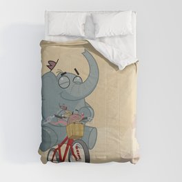 Mr. Elephant & Mr. Mouse 'Bicycle' Comforter
