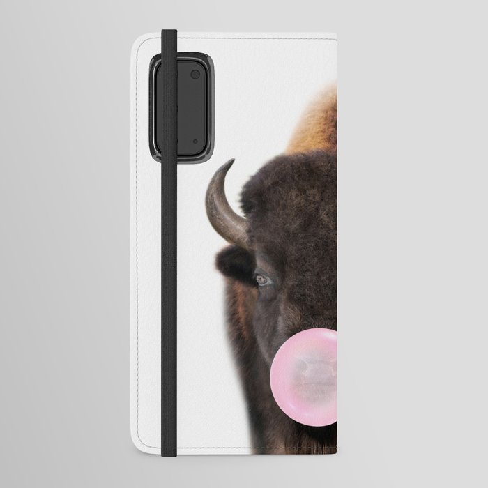 Buffalo Blowing Bubble Gum by Zouzounio Art Android Wallet Case