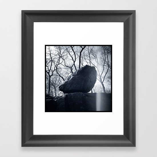 'CENTRAL PARK ROCK' Framed Art Print
