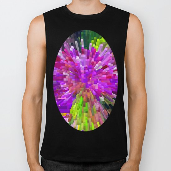 Violet Burst Biker Tank