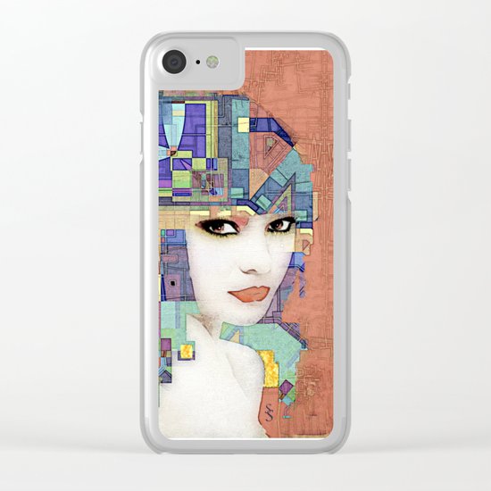 Nouveau Girl 2 (aged finish) Clear iPhone Case