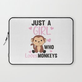 Just A Girl who loves Monkeys - Sweet Monkey Laptop Sleeve