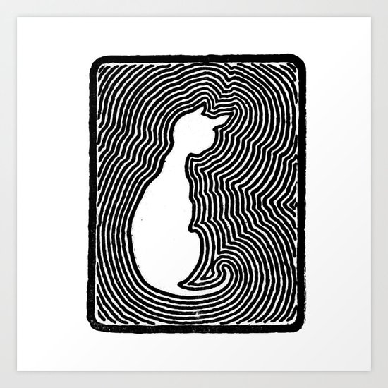 Cat eco. Art Print