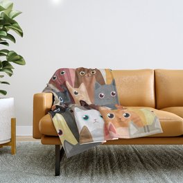 Cats Pattern Throw Blanket