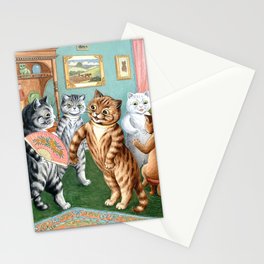 The Gathering by Louis Wain Stationery Card