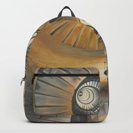 Grand Ascent Backpack | Phi, Painting, Goldensection, Spiral, Railing, Perspective, Infinity, Staircase, Stairs, Concentricrings 