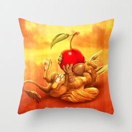 Cherry Guard - happy Throw Pillow