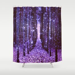 Magical Forest Purple Shower Curtain