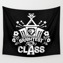 Brightest In Class Cute Kids School Quote Wall Tapestry