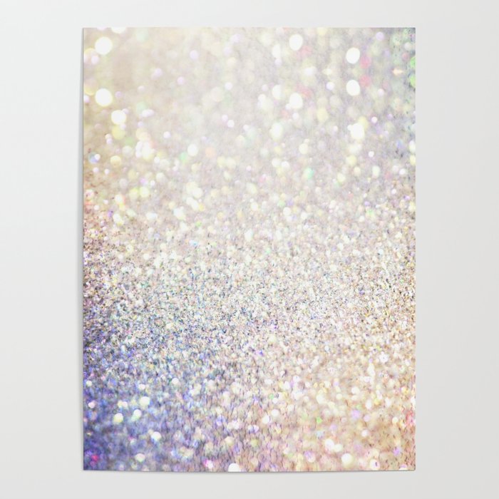 Pretty Glam Iridescent Glitter Poster
