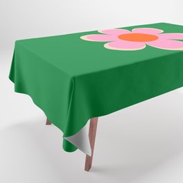 70s Bold Retro Floral Design Tablecloth